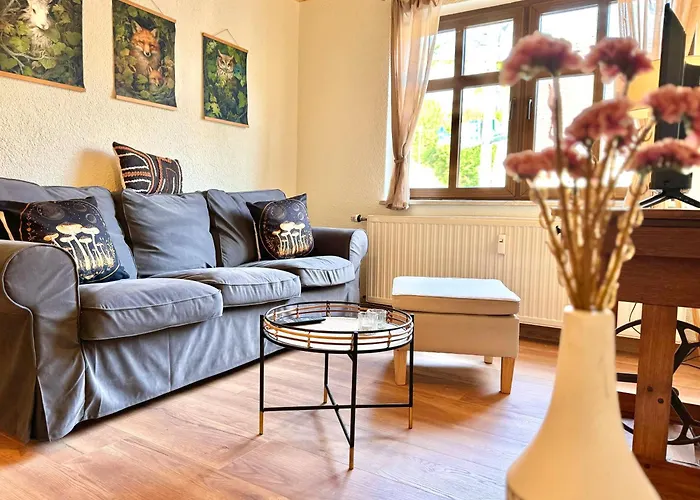 Ferienwohnung Nahe Schloss Kuckuckstein,Infrarotsauna, Hunde